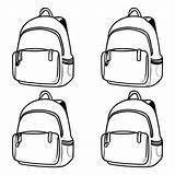 Backpacks coloring Page 41878375 Vector Art At Vecteezy sketch template
