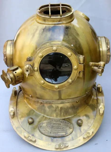 DIVING HELMET US Navy Mark V Deep Sea Marine Divers Antique Scuba SEA $230.65 - PicClick