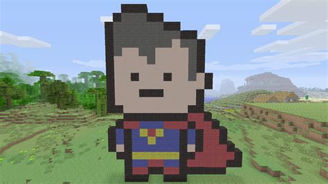 Minecraft Tutorials - Superman Pixel Art - YouTube