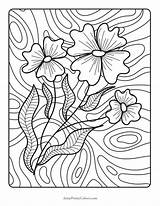 Free Trippy Coloring Page For Adults Pretty Plants  Home sketch template