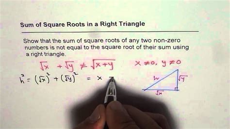 Sum of Squares of Roots and Square Root of Their Sum - YouTube