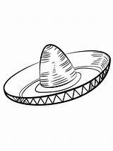Sombrero coloring pages sketch template