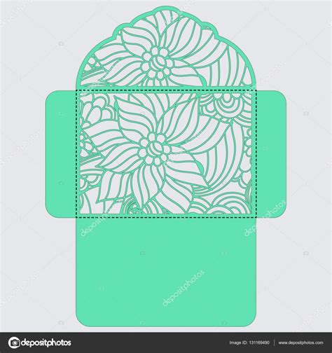 Lasercut vector wedding invitation template. Wedding invitation ...