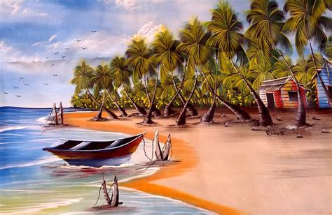 Island Life - Dominican Republic - Island Art - Paintings & Prints, Landscapes & Nature, Beach ...