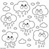 Happy Rain coloring Page sketch template