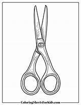 Scissors Coloring Pages Free Printable Designs  Sheets For Kids sketch template