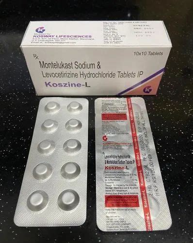 Montelukast Sodium Levocetirizine Hydrochloride Tablet, Prescription, Treatment: Clinic ...