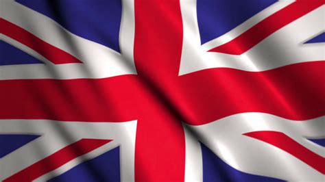 union jack flag of the united kingdom of great Britain waving and ...