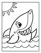 Shark Coloring Web Pages – 30 Printable Styles  Mobitool sketch template