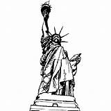 Página Para Colorear De La Estatua Libertad · Creative Fabrica sketch template