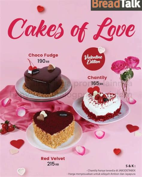 Promo BREADTALK CAKES OF LOVE – CAKE EDISI VALENTINE mulai Rp. 165RIBU - PromoINDiskon