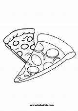 I Love Pizza Coloring Page For Kids  coloring Cartoon sketch template