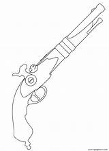 Vintage Pistol Coloring Page  Free Printable Pages sketch template