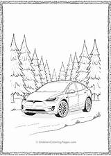 Tesla Coloring Pages  Free PDF Printables 🏎🚗🚔♦🤖 Children sketch template