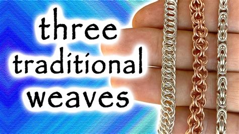 Introduction to chainmail jewelry weaves (patterns for beginners) - YouTube