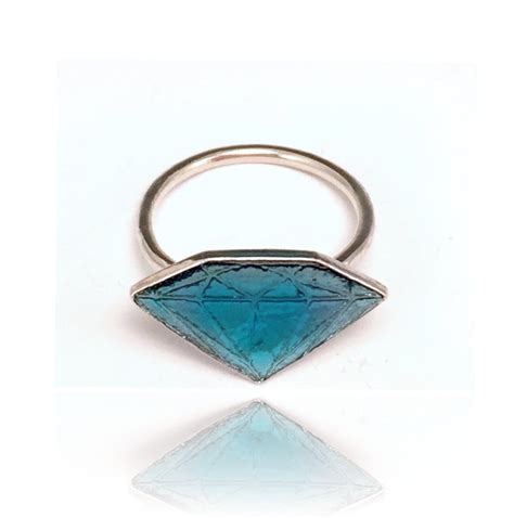 BLUE diamond Ring - Etsy