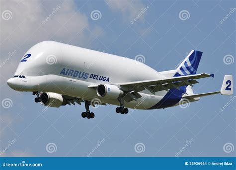 Airbus A300-600ST Beluga editorial stock image. Image of landing - 25936964