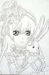 Anime Vampire Girl Coloring Pages  Coloring Home sketch template