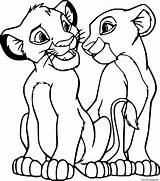 Simba And Nala Pages Coloring sketch template