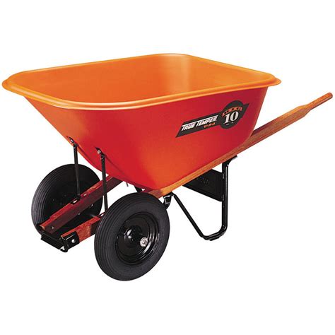 TrueTemper 10 Cubic Foot Contractor Wheelbarrow in Orange | eBay