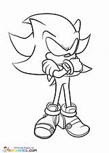 Dark Sonic Coloring Pages sketch template