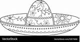 Sombrero Coloring Page sketch template