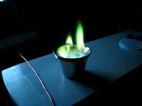 Green fire with copper sulphate - YouTube