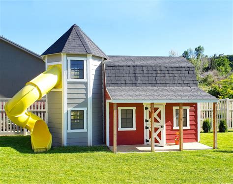 Large Barn & Silo Playhouse Plan for Kids | 12x19, Two Stories – Paul's Playhouses