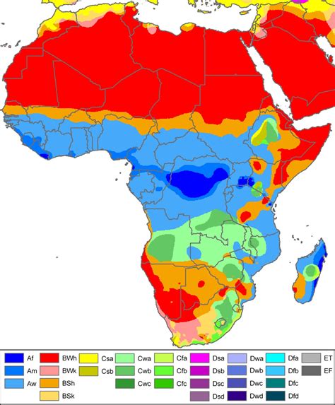 Map Of Africa Climate