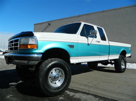 Lifted 1995 Ford F250 Supercab Longbed XLT 4X4 5 Speed Manual 7.3 ...