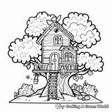 Tree House Coloring Pages  Free & Printable sketch template