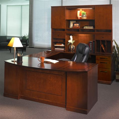 Mayline Sorrento Series U-Shape Executive Desk with Hutch | Wayfair