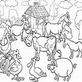 Granja Boerderij Kleurplaat Dibujos Kleurplaten Colorea Oca Barnyard  sketch template