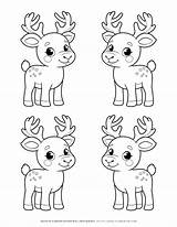 Free Reindeer Coloring Page For Kids  Festive Holiday Fun sketch template