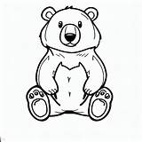Bear Coloring Page – Color My Pages sketch template