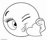 Emoji Face Coloring Pages sketch template
