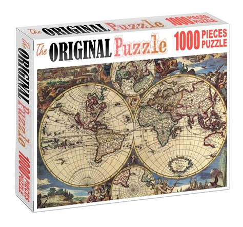 Ancient Map of the World is Wooden 1000 Piece Jigsaw Puzzle Toy For Ad – The Original Puzzle