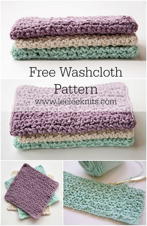 Crochet Washcloth Pattern - Beginner Friendly and Free - Leelee Knits ...