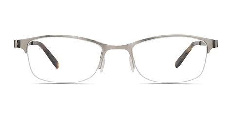 Pearl Rectangle Silver Semi Rimless Eyeglasses | Eyebuydirect