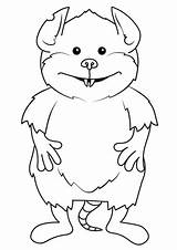 Simple Cute Monster coloring Page  Free Printable Coloring Pages sketch template