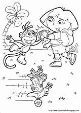 Dora Coloring Pages Free For Kids sketch template