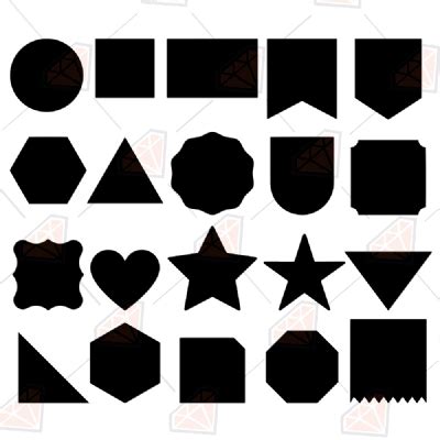 Basic Shapes SVG Vector and Clipart Files | PremiumSVG