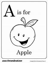 A For Apple Printable sketch template