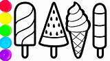 Glitter 4 Ice Creams coloring And Drawing For Kids Toddlers Кис  sketch template