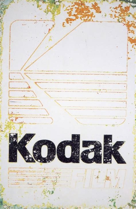 vintage, aged, advertising sign board, kodak camera brand, -, editorial ...