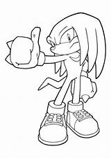 Sonic Uganda Knuckles Coloring Page sketch template