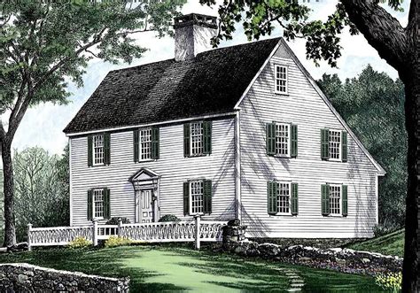 Saltbox Style Historical House Plan - 32439WP | Architectural Designs - House Plans