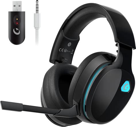 Gtheos 2.4GHz Wireless Gaming Headphones for PC, PS4, PS5, Mac, Nintendo Switch, Bluetooth 5.0 ...