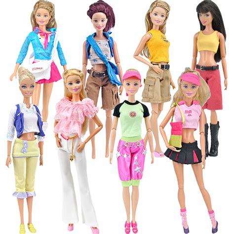 Aliexpress.com : Buy Barbie Doll Accessories Casual Clothing Gift Bag Glasses Hat For Barbie ...