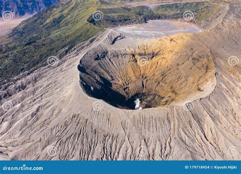 Mount Bromo Crater Top View in East Java, Indonesia Stock Photo - Image of eruption, asia: 179718454